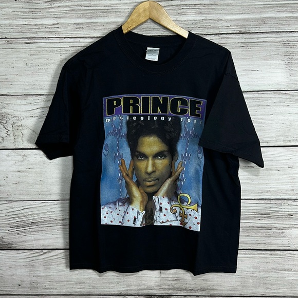 Vintage Y2K Prince Musicology Tour Schools In 2004 Concert Tee Shirt Gildan L